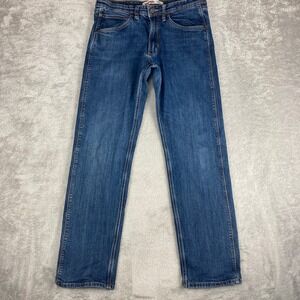 Wrangler Regular Fit Jens Mens 30x30 (30x28) Blue Medium Wash Straight Leg